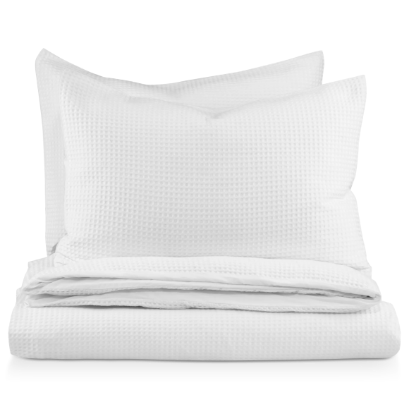 Bouclair Collection Collin Blanche - Ensemble Housse de Couette 3 Pcs Très Grand Lit