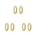 thumbnail image 3 of Guardurnaity 2 uds pendientes de aro de acero inoxidable colgante de plata pendientes accesorios de joyería aros redondos hermana 2.010mm Type1 NO1, 3 of 6