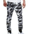 thumbnail image 2 of Pretty Comy Men's Stylish Comfy Camouflage Pattern Joggers With Pockets Pants, Slim-fit Drawstring Men's Bottom Clothing For Hiking Jogging Cycling Outdoor Fitness Workout Long Pants, 2 of 7