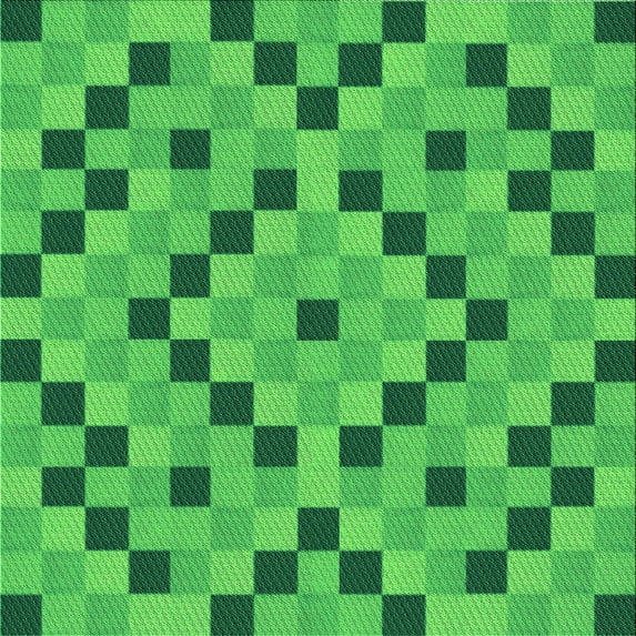Ahgly Company Indoor Square Patterned Neon Green Area Rugs, 7' Square