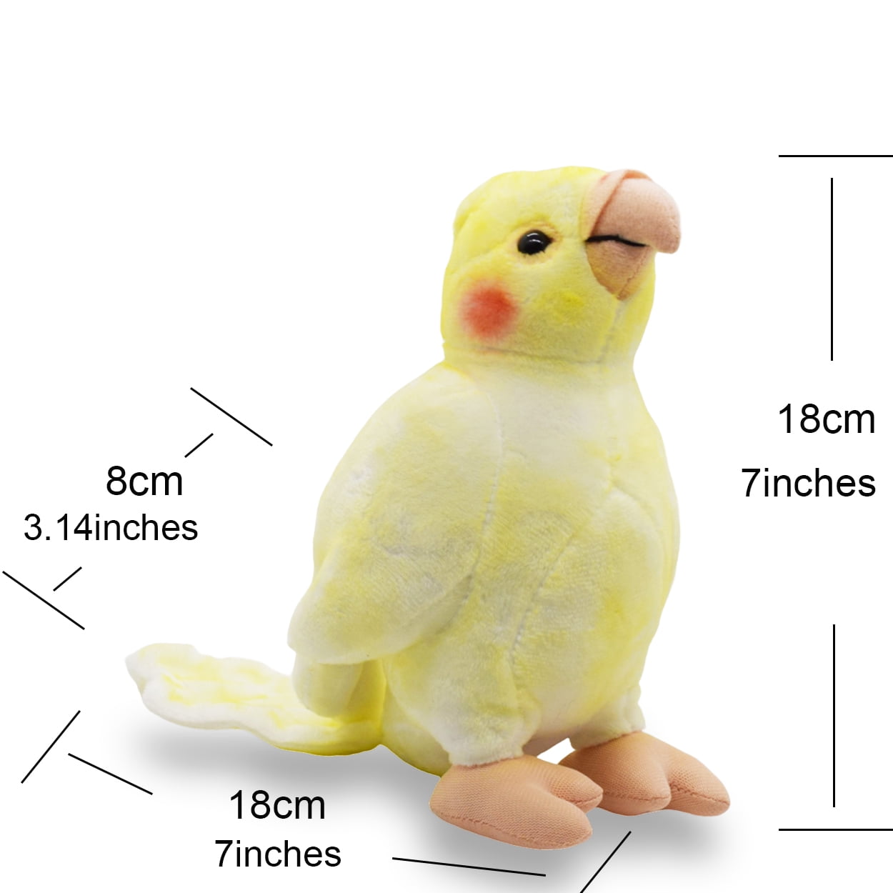 Grey cockatiel top stuffed animal