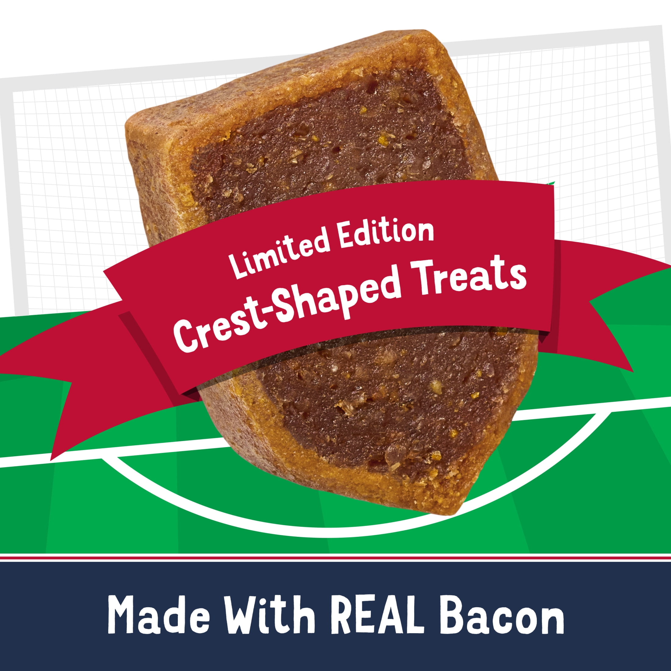 Beggin’ U.S. Soccer Crest-Shaped Dog Treats Made with Real Bacon, 6 oz