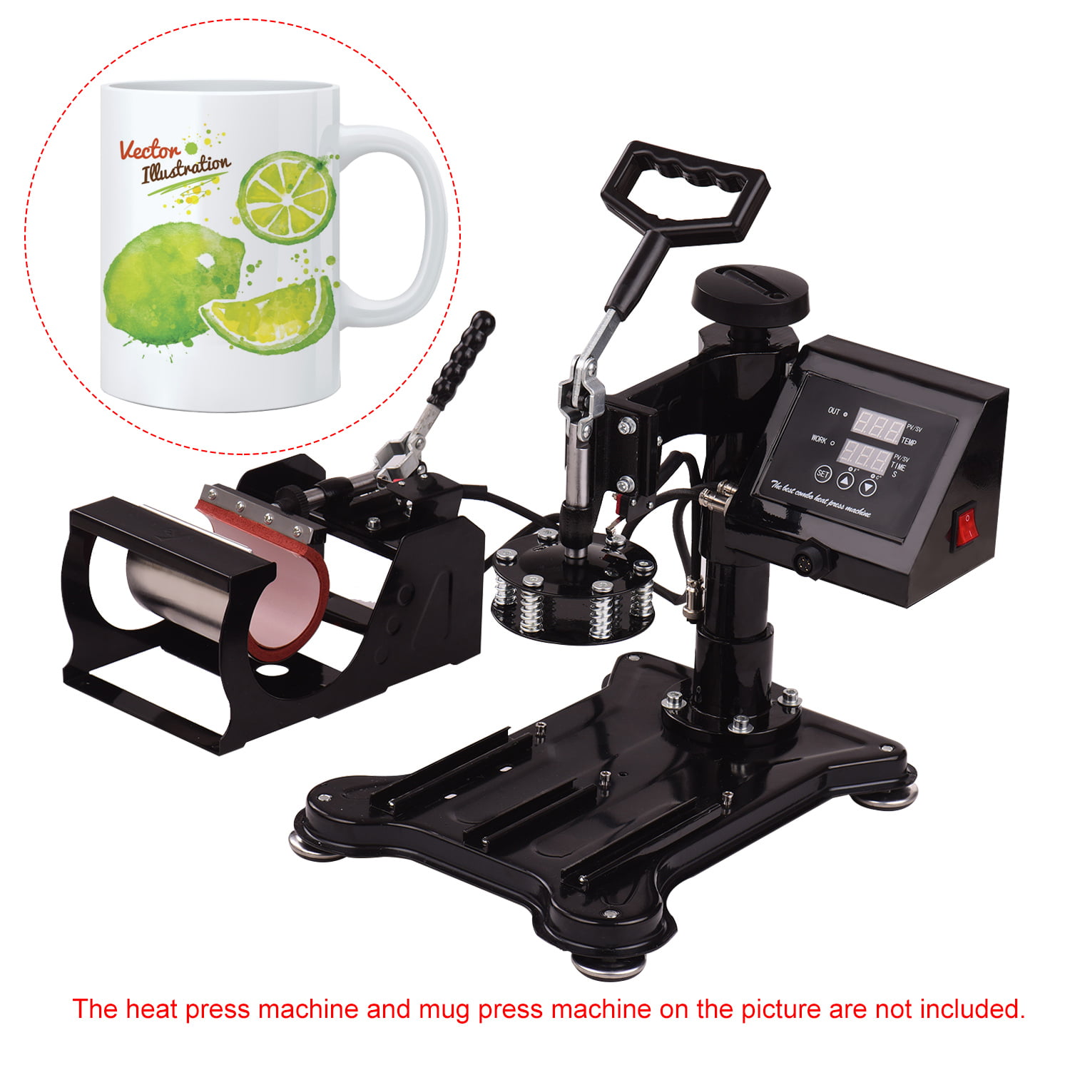 110V Digital Mug Heat Press Transfer Sublimation Machine For Coffee Mug Cup 11oz 