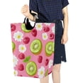 thumbnail image 4 of Yayeee Freestanding Laundry Hamper with Handle Collapsible Large Storage Basket for Clothes, Floral Raspberries, 4 of 7