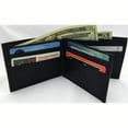 thumbnail image 5 of Bifold Flap Black Leather Security Wallet with Card Holders, ID Slot, and Money Pockets, 5 of 7