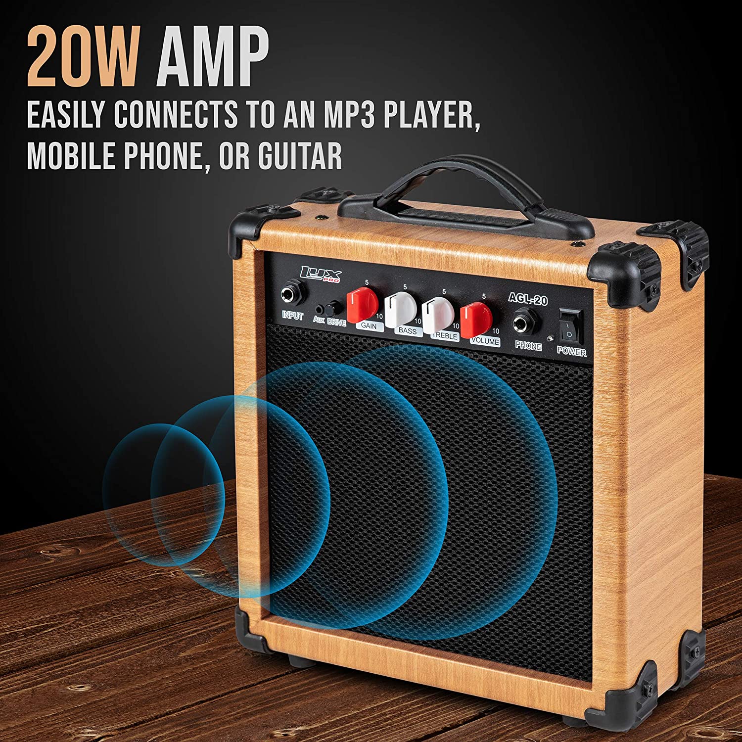 LyxPro 20W Mini Practice Guitar Amplifier photo 3
