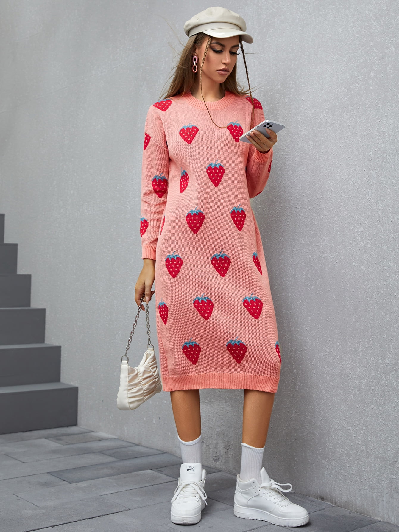 Women's Strawberry Pattern Drop 