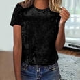 thumbnail image 4 of Womens Clothes Kelon Womens Summer Tops Short Sleeve Shirts Crew Neck Velvet Fashion Tunics Trendy Flowy Clothing Vacation Clothes Cruise Outfits, XL, 4 of 8