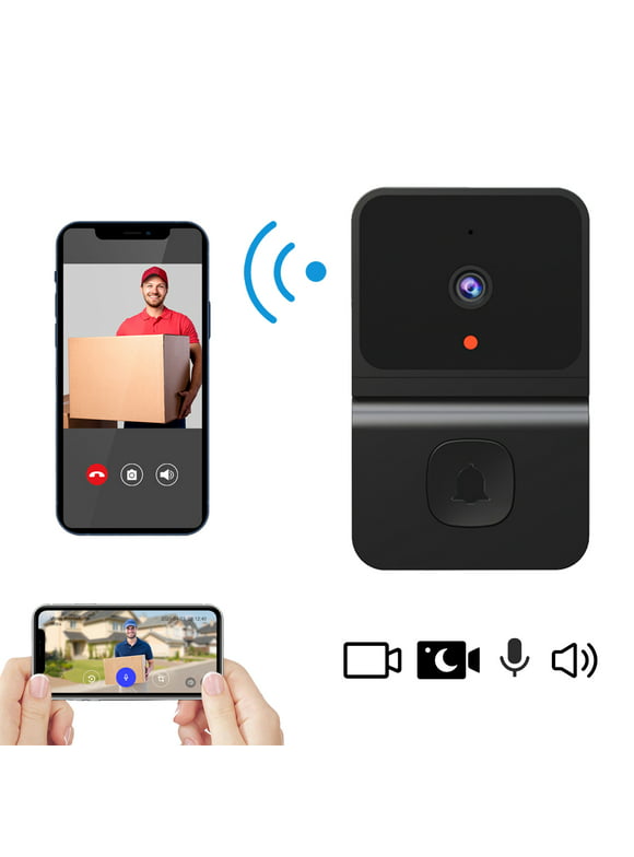 AIDUCHO Doorbell Camera Wireless with Chime, Smart Video Doorbell with 2-Way Audio, Cloud Storage, Night Vision, IP55 Waterproof, 2.4G WiFi for iOS & Android