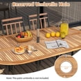 thumbnail image 4 of Costway 9 Pieces Outdoor Dining Set with Acacia Wood Top & Umbrella Hole Metal Frame, 4 of 7
