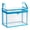 Blue, variant on 15x9x13in Clear PVC Collapsible Storage Bin With Double Zipper & Carry Handles Foldable Clothes Quilt Organizer Closet Space Saving Storage Bag