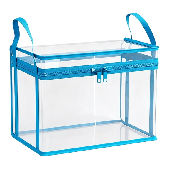 Large Capacity Transparent Storage Blue For Home Textile Organization Large Storage with Camping Clothes Storage Boxes for Storage 30 Gallon Storage Containers with Lids Seasonal Storage Containers