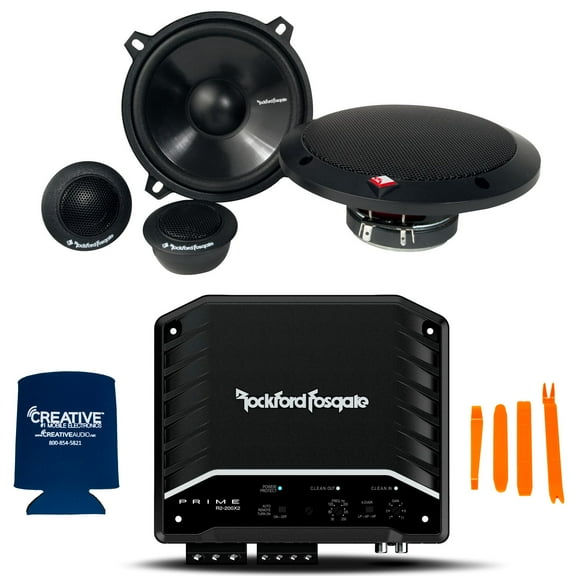 Rockford Fosgate a Pair of R152-S Prime Series 5.25" 2-Way Components with a R2-200X2 Prime Series Amplifier
