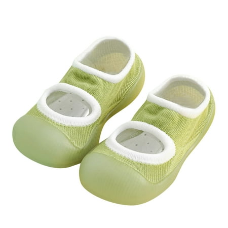 

yinguo toddler kids baby boys girls shoes first walkers cute soft antislip wearproof socks shoes crib shoes prewalker sneaker green 20