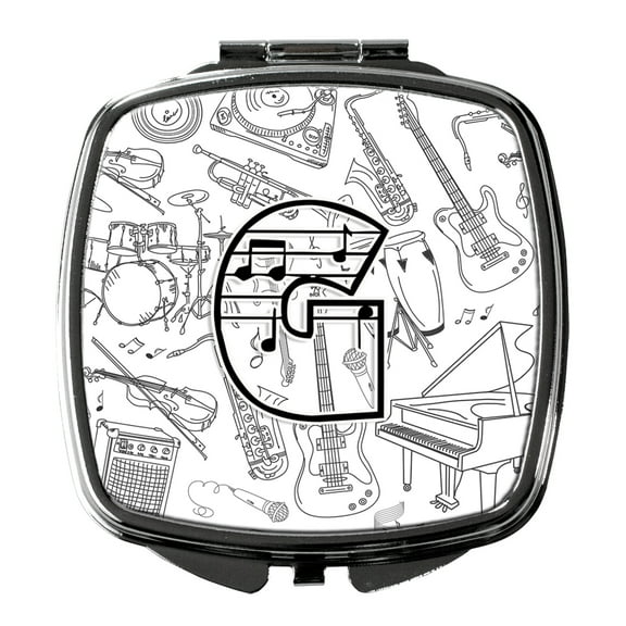 Letter G Musical Note Letters Compact Mirror