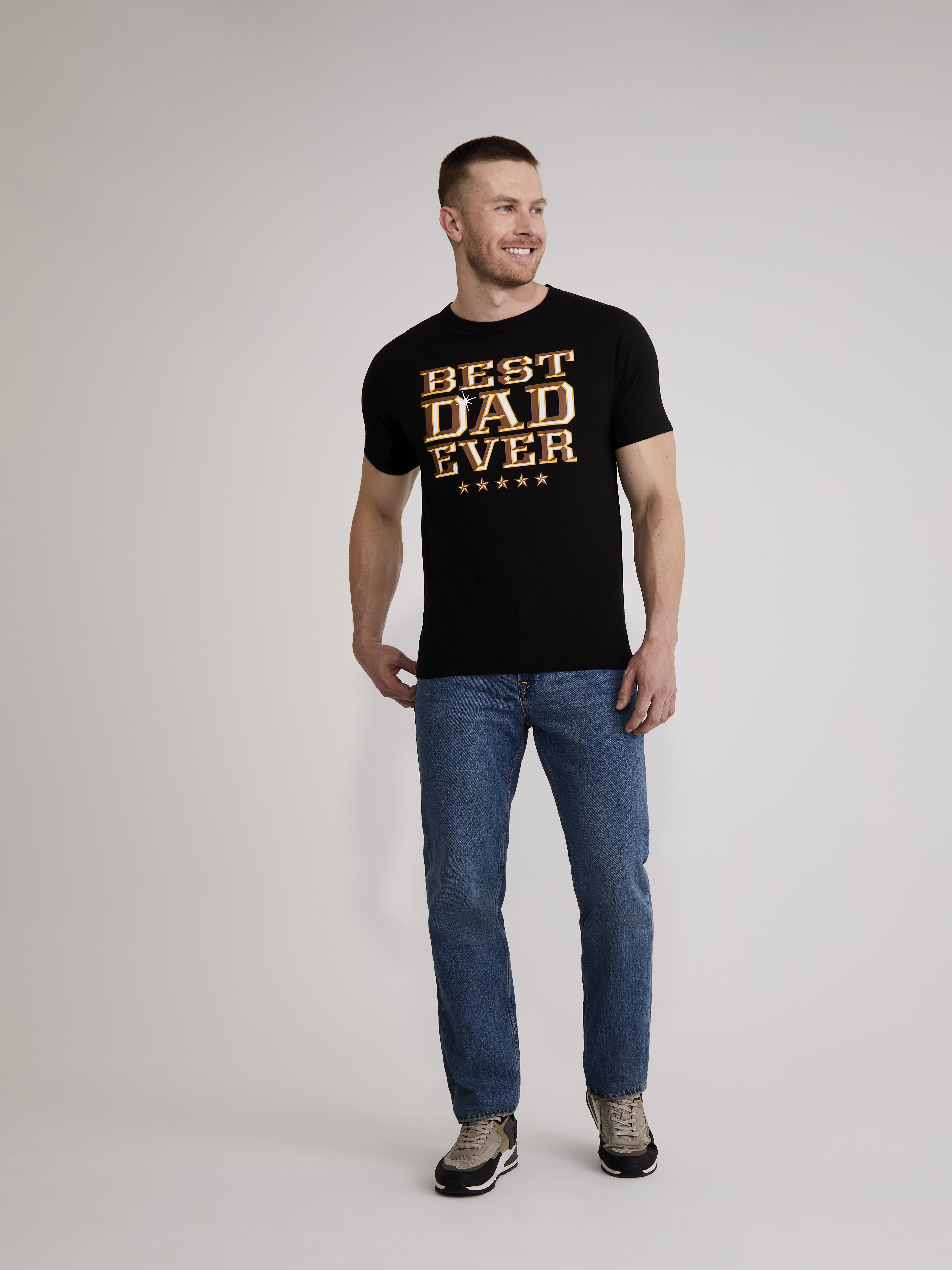 Father's Day Best Dad Ever Men's and Big Men's Graphic Tee from Way to Celebrate, Sizes S-3XL