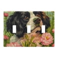 thumbnail image 2 of Dailycode Light Switch Plate Covers 2 Gang Wall Plate Plastics Outlet Covers for Kitchen Home Office Decor Dog Flowers Grass, 2 of 8