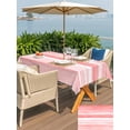 thumbnail image 4 of Outdoor Tablecloth with Umbrella Hole and Zipper, Pink Ombre Rectangle Table Cloth 54x80 Inch Waterproof Tablecloth, Modern Abstract Art Farmhouse Picnic Table Cover for Patio Camping, 4 of 7