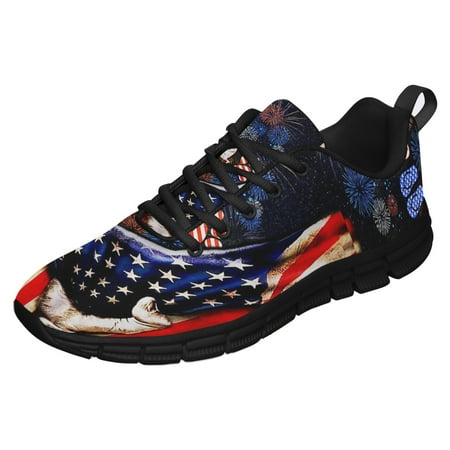 

Camping World American Flag Running Shoes Sneakers Mesh Black Size 12