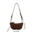 thumbnail image 2 of NIUBWJL Suede Bags for Women Suede Purses Crescent Bag Crossbody Shoulder Bag Trendy Tote Handbags, 2 of 5