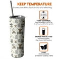 thumbnail image 6 of 20oz Beige Highland Cow Fence Daisy Pattern Skinny Tumblers Stainless Steel Tumbler with Lid and Straw,Vacuum Insulated Double Wall Travel Tumbler Cups with Cleaning Brush for Coffee,Tea, 6 of 6