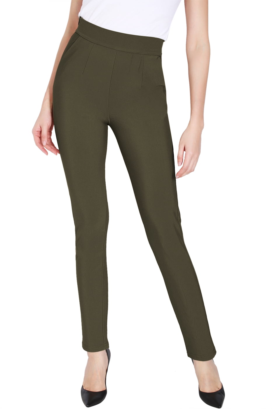 Stretch Solid Dress Pants 