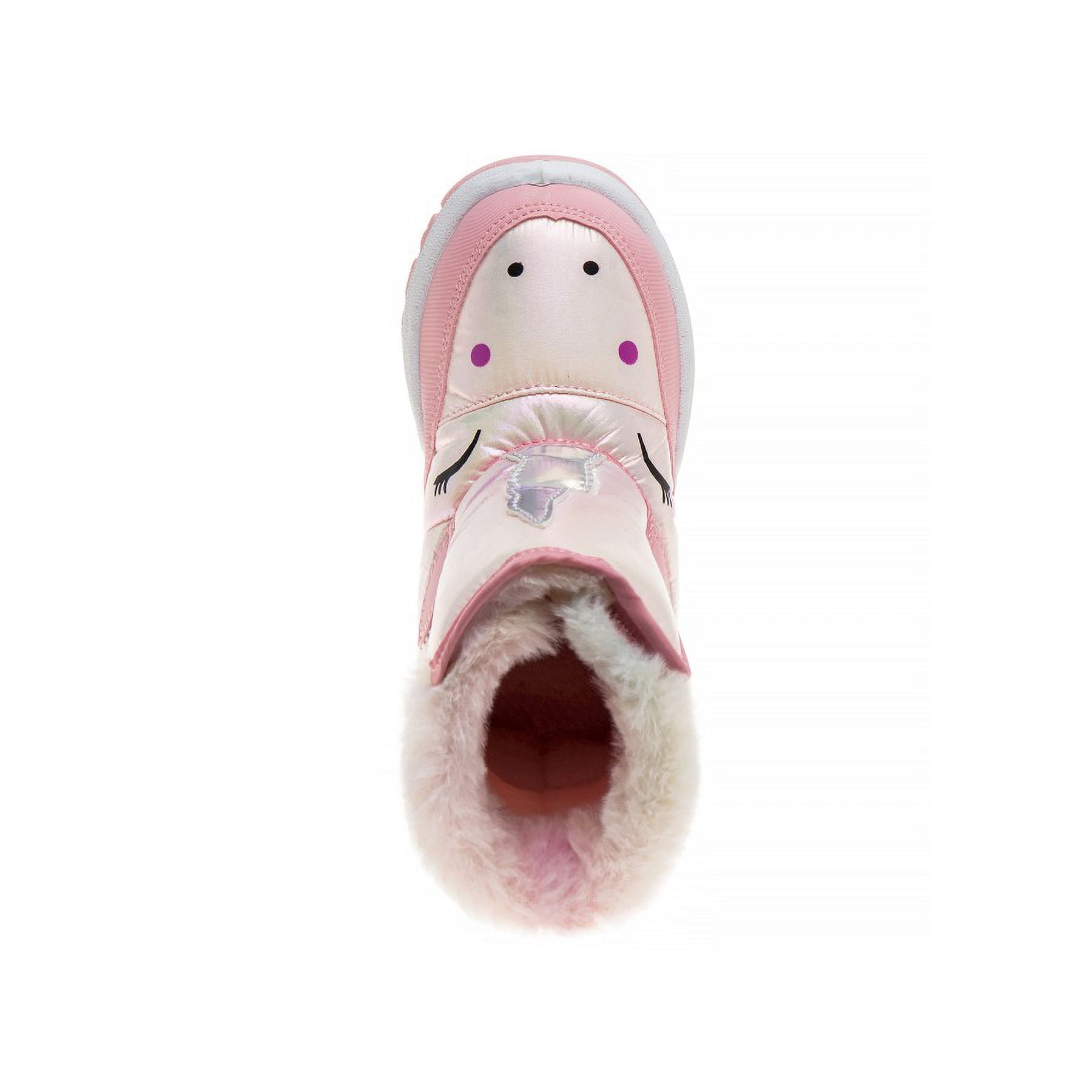 Rugged Bear Little Kids  Girls Snow Boots, Pink Unicorn, 10
