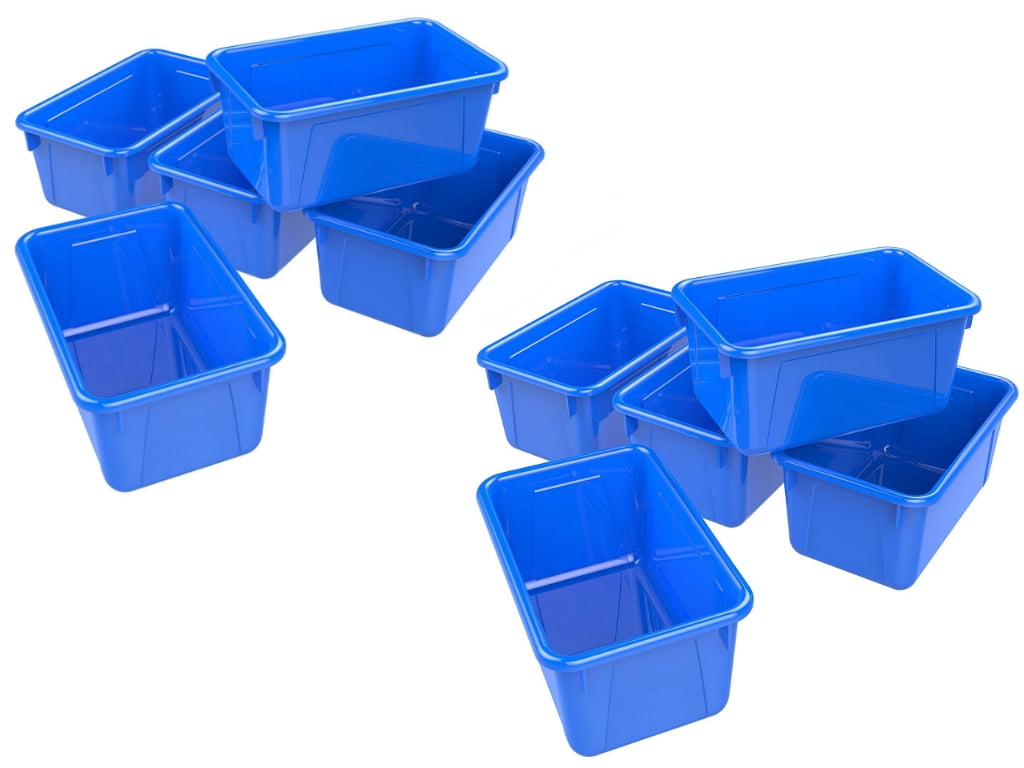 Storex Small Cubby Bin, Plastic Storage Container Fits Classroom