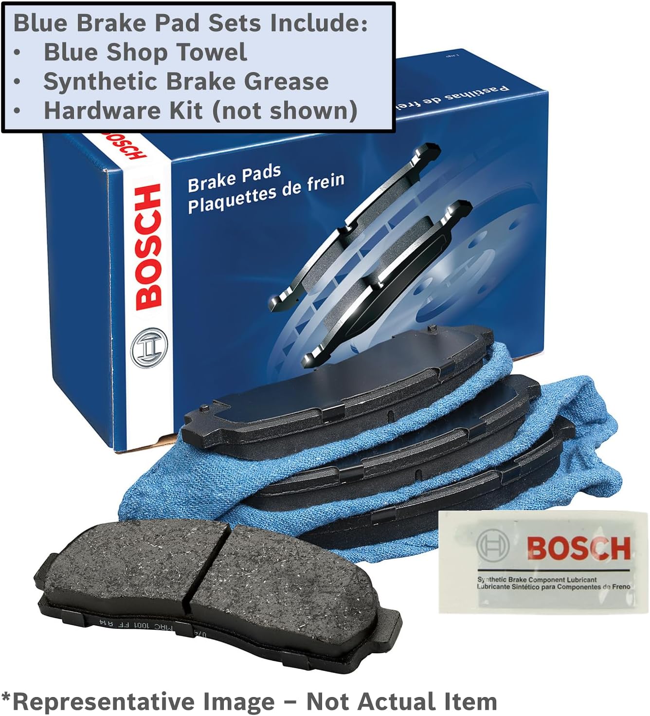 Bosch BE760H Blue Semi-Metallic Brake Pads w/Hardware