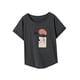thumbnail image 5 of Camiseta para mujer con cuello redondo, ropa de calle para mujer, camiseta de manga corta para el trabajo de vacaciones M, 5 of 7