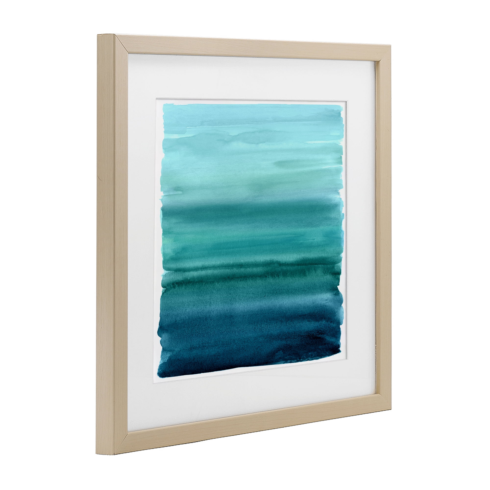 Stupell Industries Aqua Ombre Gradient Birch Framed Print Under Glass, design by Allie Corbin