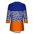thumbnail image 5 of Qertyioot Femmes Mode Été Décontracté Imprimé Col Rond T-shirt Ample Hauts Blouse Chandail, 5 of 5