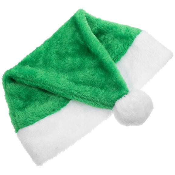 UPOUART Plush Green Christmas Holiday Party Hat, Festive Winter Headwear, Set of 1 for Seasonal Celebrations
