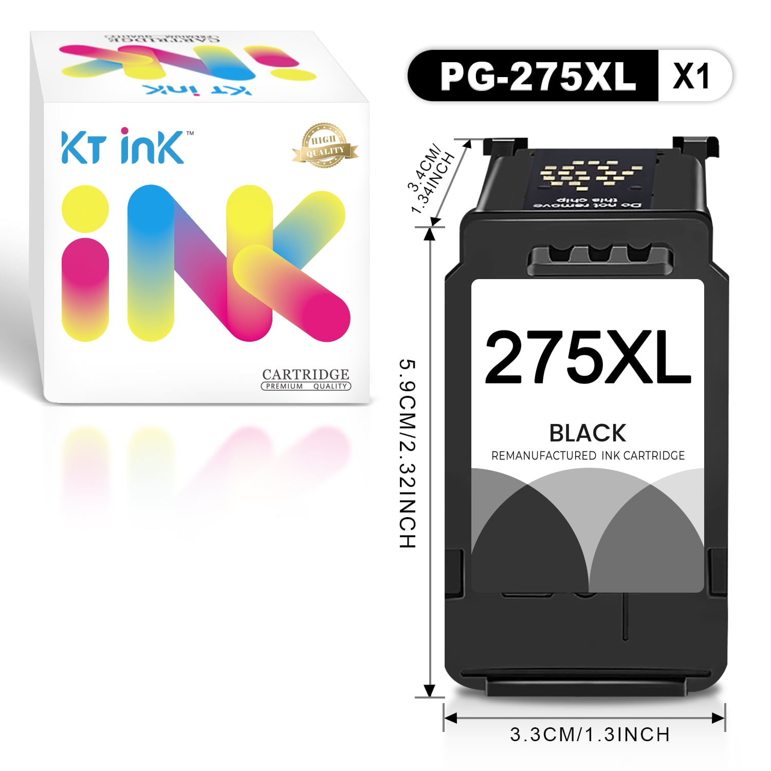 KT INK Canon 276XL Ink Cartridge, Color, High Yield 500 Pages