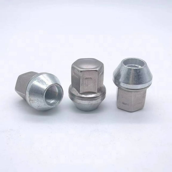 Tineasur Wheel Nuts Lug Nut Silver Steel 1Pack
