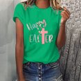 thumbnail image 1 of Honeeladyy - Camiseta de manga corta de verano para mujer, informal, con estampado del Día de San Patricio, cuello redondo, blusa holgada, 1 of 6
