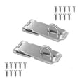 thumbnail image 1 of Door Locks Hasp Latch, 5 Inch Stainless Steel Safety Packlock Clasp Hasp Lock Latch, Extra Thick Gate Lock Hasp with Screws Brushed Finish 2 Pack (5inch)1, 1 of 4