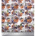 thumbnail image 1 of Soimoi Poly Georgette Fabric Berries,Floral & Bird Print Fabric by The Yard 52 Inch Wide, 1 of 3