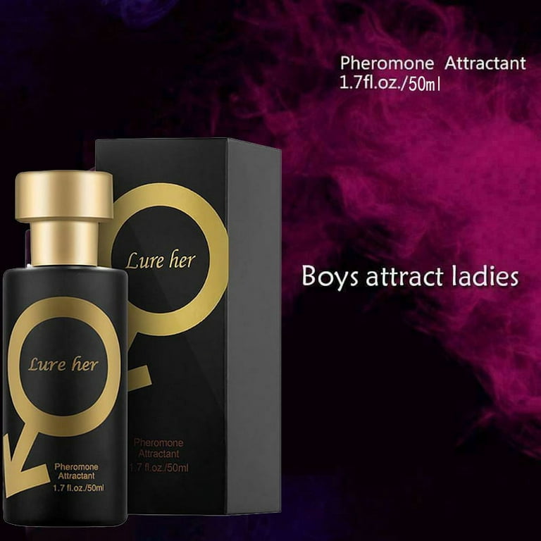 Hopet 2 Pcs Golden Lure Pheromone Perfume,Pheromones Attractant Oil Spray  To Attract Men And Women,Sex Pheromones Cologne,Lure Him + Lure Her