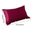 thumbnail image 2 of Solid Color Silk Pillowcase Silk No Zipper Envelope Pillow Pillow Cover, 2 of 6