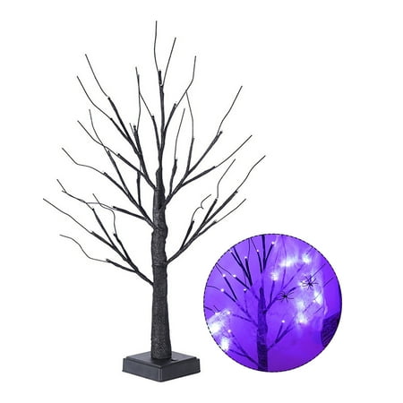 

GZKN Halloween Party LED Birch Tree Light Desktop Ornaments Party Scene Layout Prop Glowing Decoration Halloween Home Decor