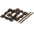 thumbnail image 4 of Roorkee Instruments Brand Wooden Curtain Holdback Tieback Set of 2 – Rustic Natural Color Handmade Decorative Drapery Hooks for Living Room & Bedroom, 4 of 5