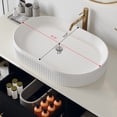 thumbnail image 6 of 40" Wall-Mounted Bathroom Vanity with Ceramic Sink, Floating Multi-Layer Solid Wood Cabinet with 2 Soft-Close Drawers & Open Shelves, Black, 6 of 8