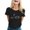Black, variant on Summer T Shirts For Women Letter Print Short Sleeve Crew Neck Graphic Trendy Casual Tops