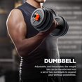 thumbnail image 5 of Adjustable 40kg (88LB) Full Body Workout Home Gym Workout Gym Set - Includes Plates, Curling Bar, Dumbbell Attachment, Locks & More, 5 of 5