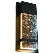 Sunlite 6.5-Inch LED Outdoor Raindrop Wall Sconce Light Fixture, 12 Watts (60W=), 600 Lumens, Color Selectable 30K/40K/50K, Dimmable, 120V, ETL Listed, Black, For Patios, Garage & Entryway Use