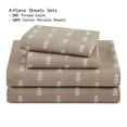 thumbnail image 6 of Beautiful Signature Floral 4-Piece 100% Cotton Washed Percale Fawn Sheet Set, Full by Drew Barrymore, 6 of 9