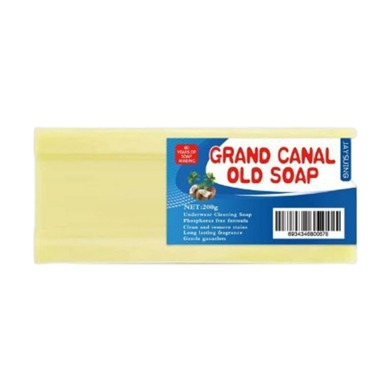 200g Grand Canal Underwear Cleaning Soap Multifunctional No Hurt Hands  Transparent Soaps for Clothes Pants Socks 1PCS English Version 