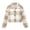 Khaki, variant on Dzrciro Fleece Jacket for Women, Plaid Long Sleeve Lapel Button Front Cropped Sherpa Coat, Winter Warm Outerwear S‑2XL