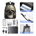 thumbnail image 6 of Lsque Gold Pattern Skull Classic Casual Backpack - Large Capacity Water-Resistant Backpack for School, Work, Travel, and Outdoor Activities, 6 of 8